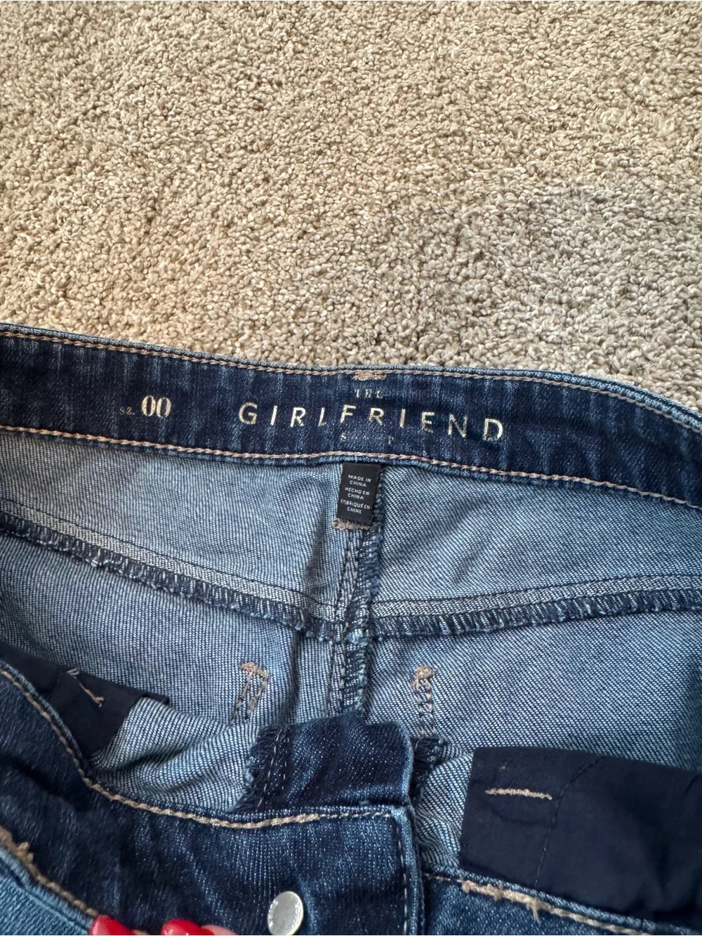 White House Black Market Dark Blue Distressed Denim Shorts